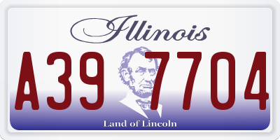 IL license plate A397704