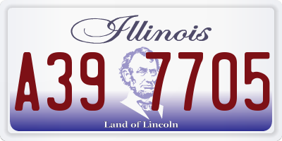 IL license plate A397705