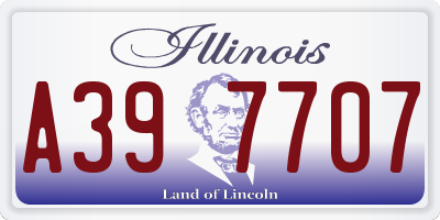 IL license plate A397707