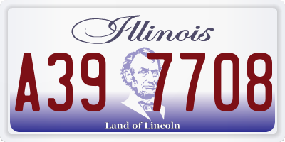 IL license plate A397708