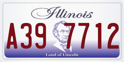 IL license plate A397712