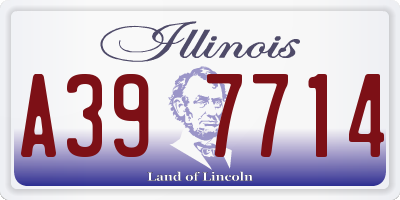 IL license plate A397714