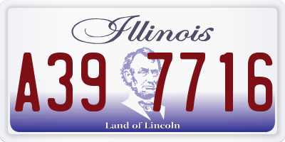 IL license plate A397716