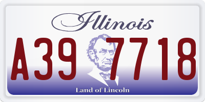 IL license plate A397718