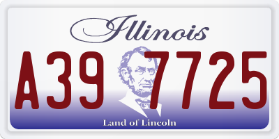 IL license plate A397725