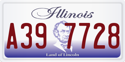 IL license plate A397728