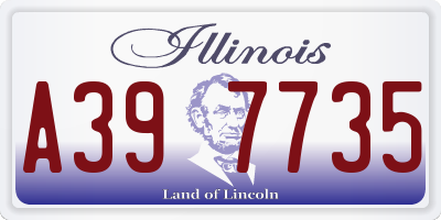IL license plate A397735