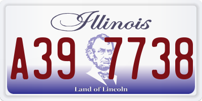 IL license plate A397738