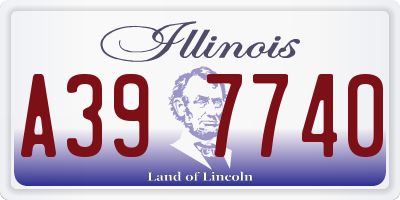 IL license plate A397740