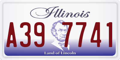 IL license plate A397741