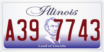 IL license plate A397743