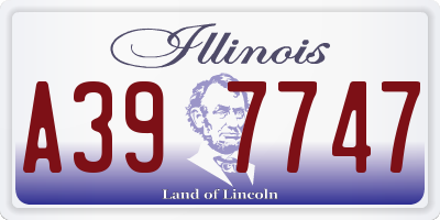 IL license plate A397747