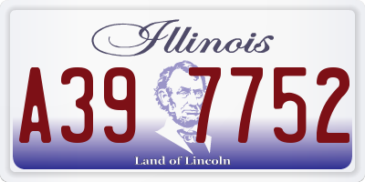 IL license plate A397752