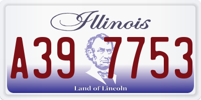 IL license plate A397753