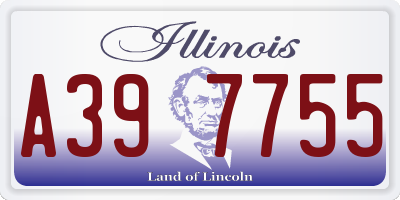 IL license plate A397755