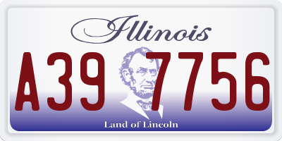 IL license plate A397756