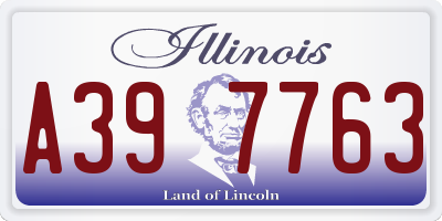 IL license plate A397763