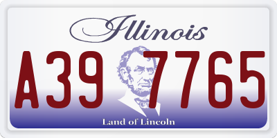 IL license plate A397765