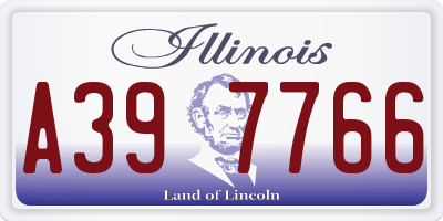 IL license plate A397766