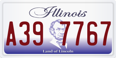 IL license plate A397767