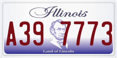 IL license plate A397773