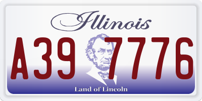 IL license plate A397776