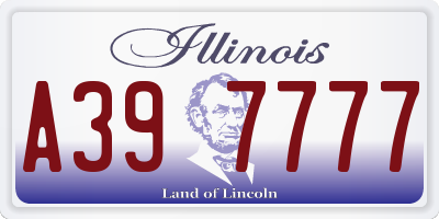 IL license plate A397777