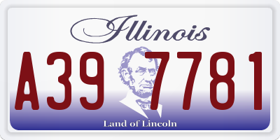 IL license plate A397781