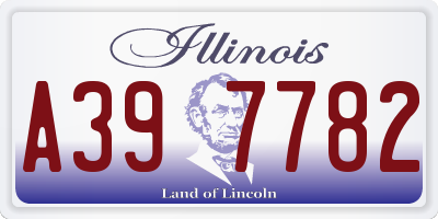 IL license plate A397782