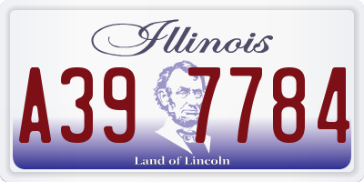 IL license plate A397784