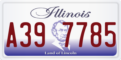 IL license plate A397785
