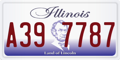 IL license plate A397787