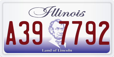 IL license plate A397792