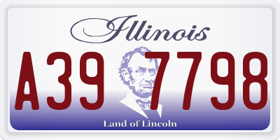 IL license plate A397798
