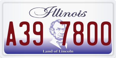 IL license plate A397800