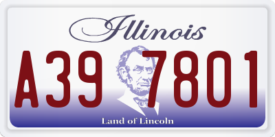 IL license plate A397801