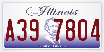 IL license plate A397804