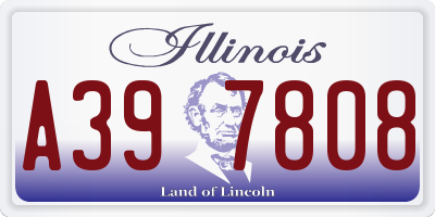 IL license plate A397808