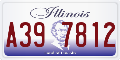 IL license plate A397812
