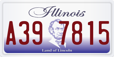 IL license plate A397815