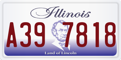 IL license plate A397818