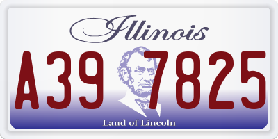 IL license plate A397825