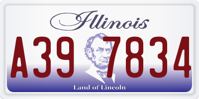 IL license plate A397834