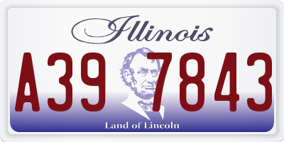 IL license plate A397843