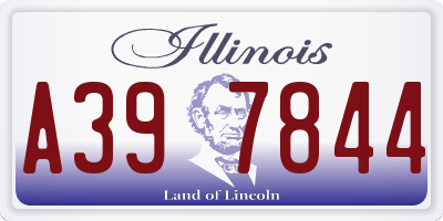 IL license plate A397844