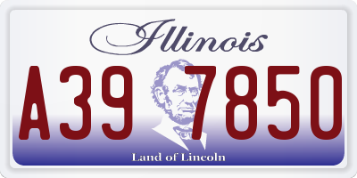 IL license plate A397850