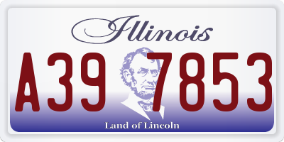 IL license plate A397853