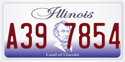 IL license plate A397854