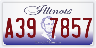 IL license plate A397857