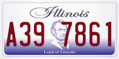 IL license plate A397861